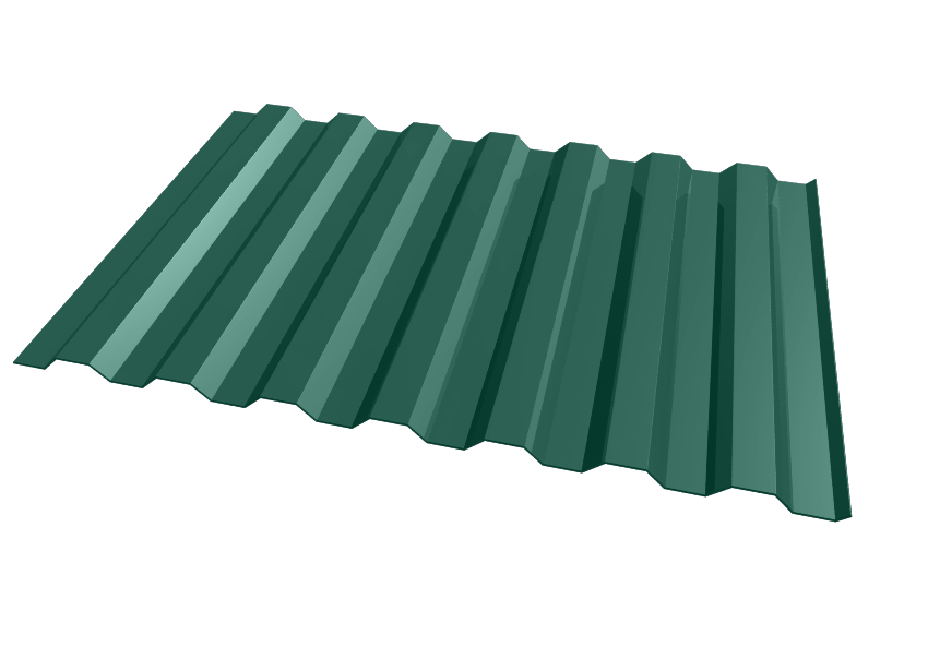 Профнастил окрашенный 0.5x1000x2000 RAL 6005